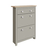 Lancaster Shoe Cabinet 2 Door 1 Drawer Storage Unit Hallway Cream Grey living