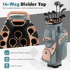 Lightweight Golf Cart Bag Golf Bag 14-Way Full Length Dividers Pink SVE38456JUSP