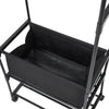 Black Metal Clothes Rail Rack Garment Stand Corner Open Wardrobe with Shelf