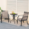 Patio Dining Chairs Set of 2 All Weather Heavy-duty Outdoor High Back Armchairs