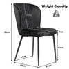Dining Chairs Set of 2 Velvet Upholstered Kitchen Chairs for Home Restaurant