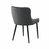 2/4/6 Pcs Dining Chairs Set Velvet Padded Seat Metal Legs Kitchen Armchair Home
