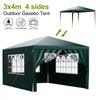 3x4m Gazebo Heavy Duty Marquee Canopy Tent with 4 Sidewall Outdoor Wedding Party