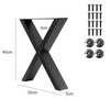 2x Industrial Steel Table Legs Stand Feet Trapezium X Square Shape Frame 2024