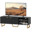 TV Unit, TV Stand Cabinet with Shelves and Storage Cupboard, Black