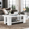 2-tier Modern Coffee Table Center Cocktail Table-White