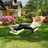 Portable Zero-Gravity Rocking Lounge Chair Recliner Folding Garden Patio Lounger