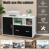 Roilling File Cabinet Home Office Printer Stand Side Cupboard Storage Cabinet