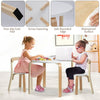 Kids Table and 2 Chairs Set Wooden Children Toddler Indoor Furniture Play Corner