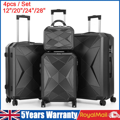 12/20/24/28 Inch ABS Hard Shell Suitcase Set Trolley Hand Cabin Luggage Efbqbwzw