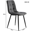 ROUND DINING TABLE AND CHAIRS SET OF 4 GREY VELVET PADDED KITCHEN CHAIRS HOME