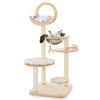 Building Block Cat Tree 4-in-1 Large Wooden Cat Tower Indoor Condo Furniture