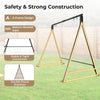 Porch Swing Frame Patio Metal Swing Stand w/ A-Shaped Structure 5 Hanging Ring
