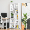 Large Wooden Bookcase Room Divider Tall Bookshelf Storage Display Unit 8 Shelves