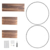 Industrial Round Wall Shelf Floating Shelves Hanging Rack Living Room Dec
