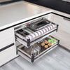 PULL OUT WIRE BASKETS KITCHEN CABINET CHROME SOFT CLOSE RUNNERS LARDER CUPBOARDS