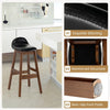 Set of 2 Bar Stools Dining Counter Height Chair Upholstered Padded Seat & Back