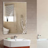Self Adhesive Wall Mounted Bathroom Mirror Plain Rectangle Frameless Bevelled