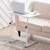 Mobile Over Bed Chair Table Overbed Height Adjustable Laptop Serving Tray Stand