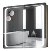 Bathroom LED Mirror Cabinet with Shaver Socket Demister Dimmable Light 600×650mm