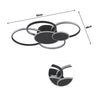 Modern LED Ceiling Light 3/5 Rings Chandelier Living Room Bedroom Pendant Lights