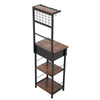 Industrial Vintage Style Kitchen Organizer Unit with Drawer and Storage Shelves