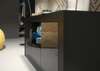 Modern 145cm TV Unit Cabinet | Black High Gloss Doors | TV Stand with Free LED
