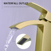 Bathroom Brass Basin Mixer Taps Waterfall Spout Sink Faucet Set With Sink Drain