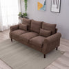 Panana Linen Fabric 2 & 3 Seater Sofa Couch with Wood Legs 3 Colours