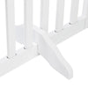 Folding 3/4 Panels Wood Pet Baby Safety Gate PlayPen Stair Doorway Secure Guard