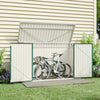 Galvanized Metal Garden Bike Shed Tool Lockble Garbage Bin Storage Sheds 210cm