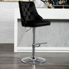 Crushed Velvet Bar Stools Gas Lift Breakfast Barstool Swivel Chairs Kitchen Pub