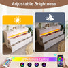 High Gloss Chest of Drawers 6 Drawer LED Sideboard Cabinet Bedroom Furniture