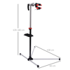 Bike Repair Stand Adjustable Height w/ Clamp Tool Tray Heavy Duty Workshop Rack