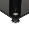 Speaker Stands 2pcs Black & Silver Tempered Glass 2 Pillars Design