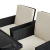 8 Seater Cube Rattan Garden Furniture Set Dining Table Chair Stool Outdoor Black