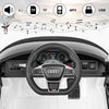 12V Electric Kids Ride On Car Licensed Audi Toy Vehicle Remote Control White