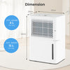 12L/D Portable Home Dehumidifier Quiet Electric Dehumidifier with 24H Timer