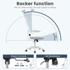 Mesh Home Office Chair Swivel Task Computer Desk Chair w/ Lumbar Support White