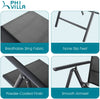 Patio Chairs Set of 2 Folding Outdoor Chair Sling Dinning Adjustable Chair Black