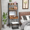 Vanity Table Set Wooden Makeup Dressing Desk And Stool w/Flip Top Mirror Black