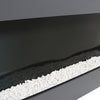 Wall Mounted Fireplace Matte Black Surround Remote Electric Fire Media LED Flame