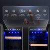 Double Door Dual Zone Beverage Wine Fridge Auto Defrost Drinks Refrigerator 120L