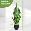 Realist Artificial Snake Plant Fake Sansevieria W/ Pot Faux Agave Plant 93CM