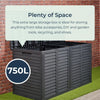 Extra Large Outdoor Storage Box Garden Plastic Patio Container Chest 750L XL