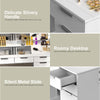 Dressing Table With LED Lights Dimmable Mirror Vanity Makeup Table 4 Drawers UK