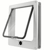 Lockable Pet Door 4Way Locking Small Medium Large Dog Cat Flap White/Brown Frame