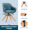 Modern Swivel Accent Chair Set of 2 Ergonomic Armchairs Home Writing Desk Chairs
