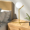 Desk Lamp Indoor Lighting Table Bedside Light w/ White Glass Ball Lampshde Decor