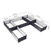 Metal Raised Vegetable Planter Outdoor Garden Flower Trough Herb Grow Bed Box